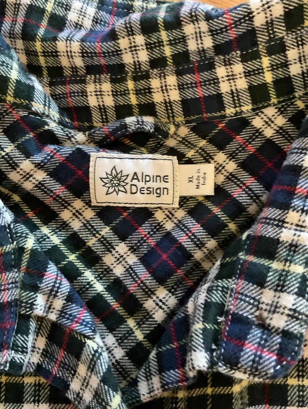 NWT Alpine Design Womens Plaid Flannel Button Down Size XL - Picture 5 of 5